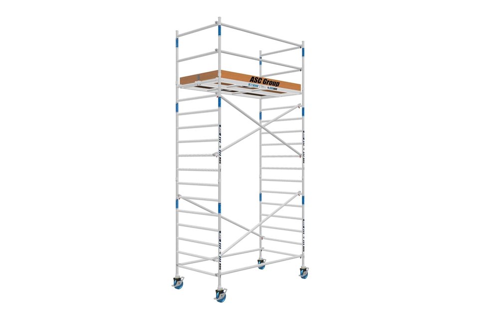 ASC rolsteiger 135 x 250 x 6,2m werkhoogte + Basic Carrier steigeraanhanger