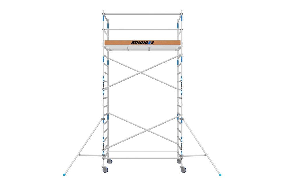 Basic rolsteiger 135 x 250 x 6,2m werkhoogte + Basic Carrier steigeraanhanger