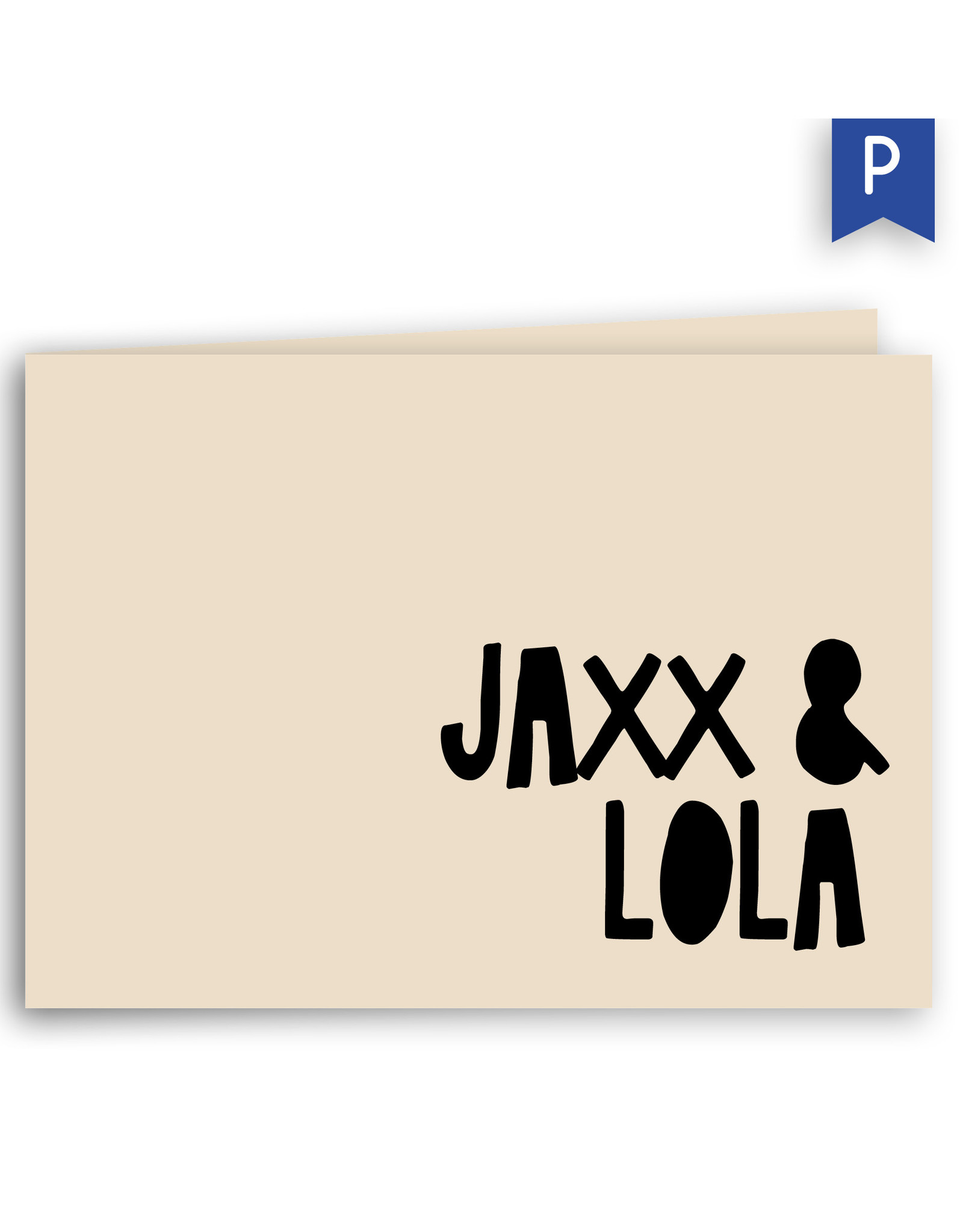 www.Robin.cards Trouwkaarten premium gevouwen rechthoek Jaxx en Lola