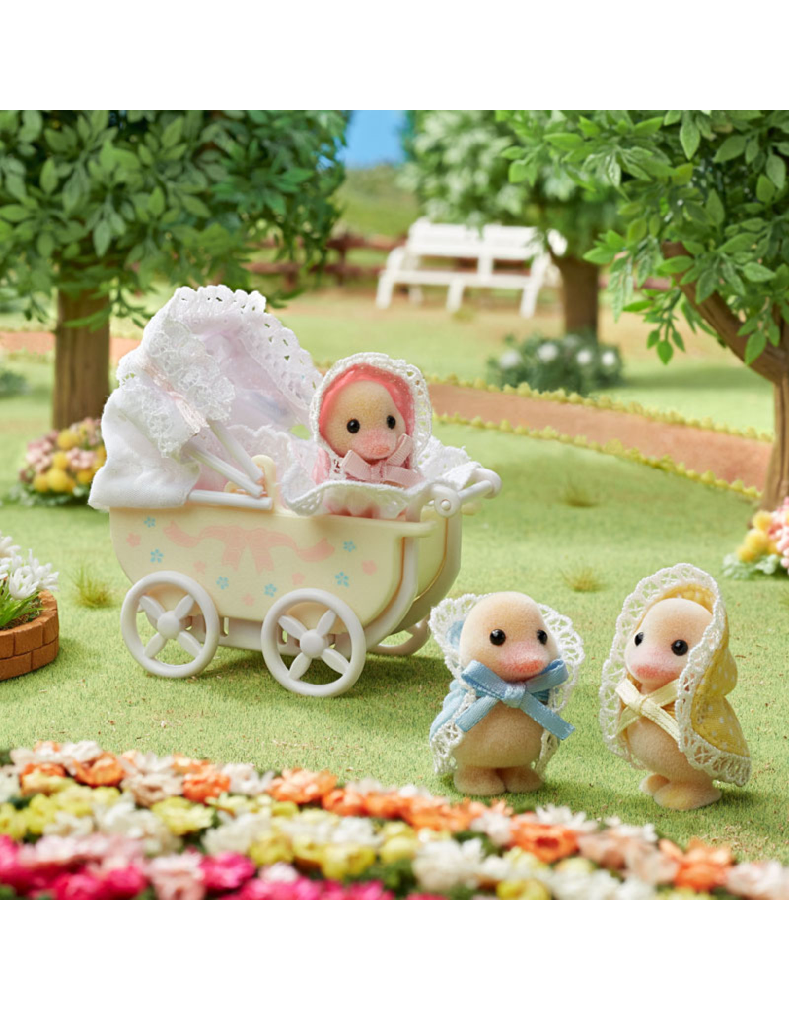 Sylvanian Families Eendjes drieling met Kinderwagen (5601)