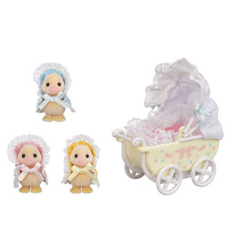 Sylvanian Families Schattige Eendjes drieling met Kinderwagen (5601)