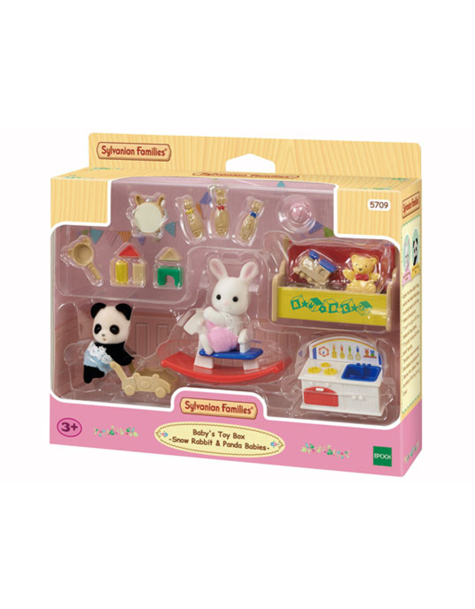 Sylvanian Families Speelkamer- Baby Panda & sneeuwwitkonijn (5709)