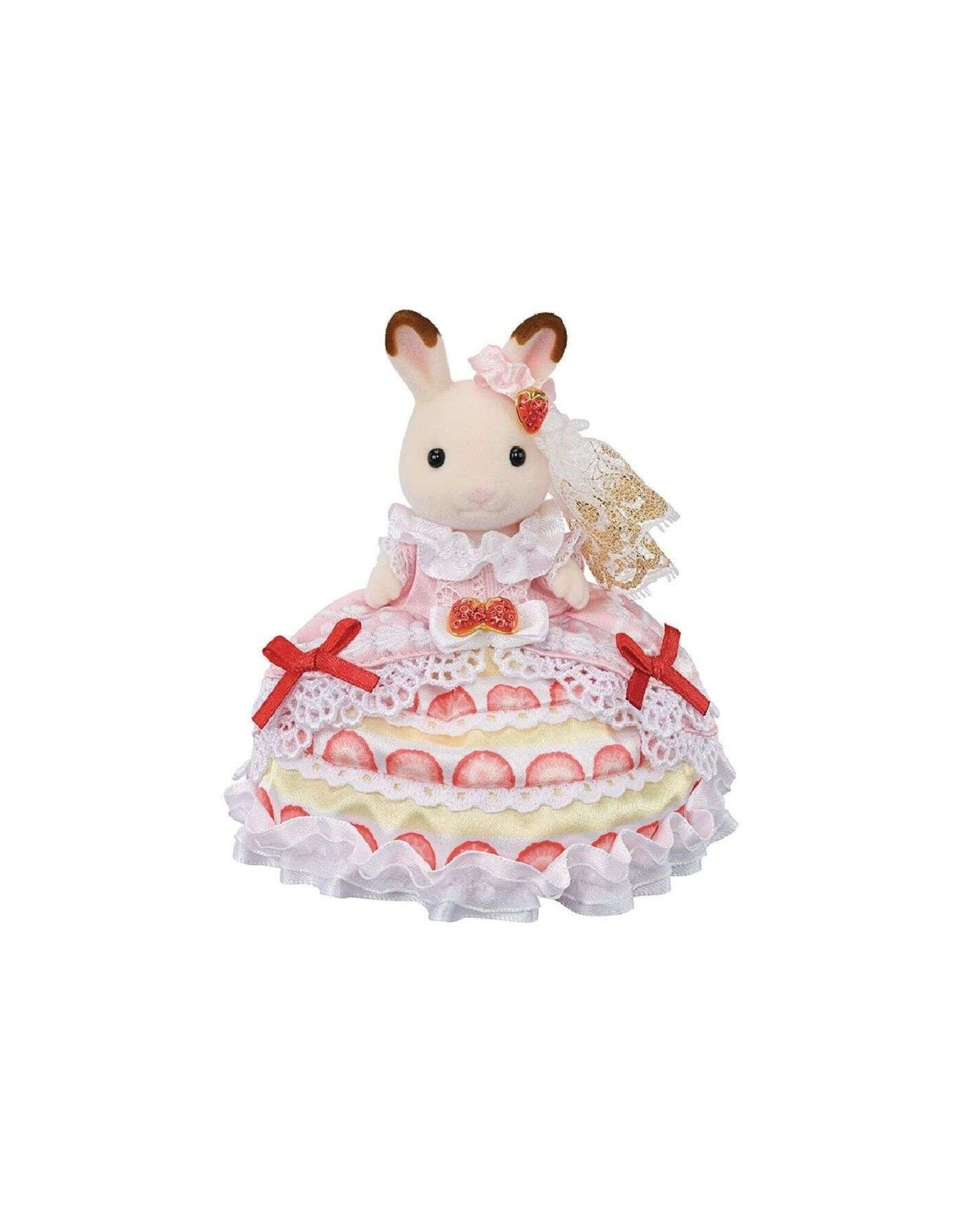 Sylvanian Families Freya's verjaardag set aardbeien cake jurk (5847)