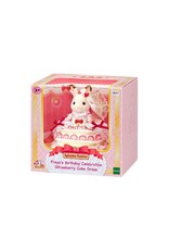 Sylvanian Families Freya's verjaardag set aardbeien cake jurk (5847)