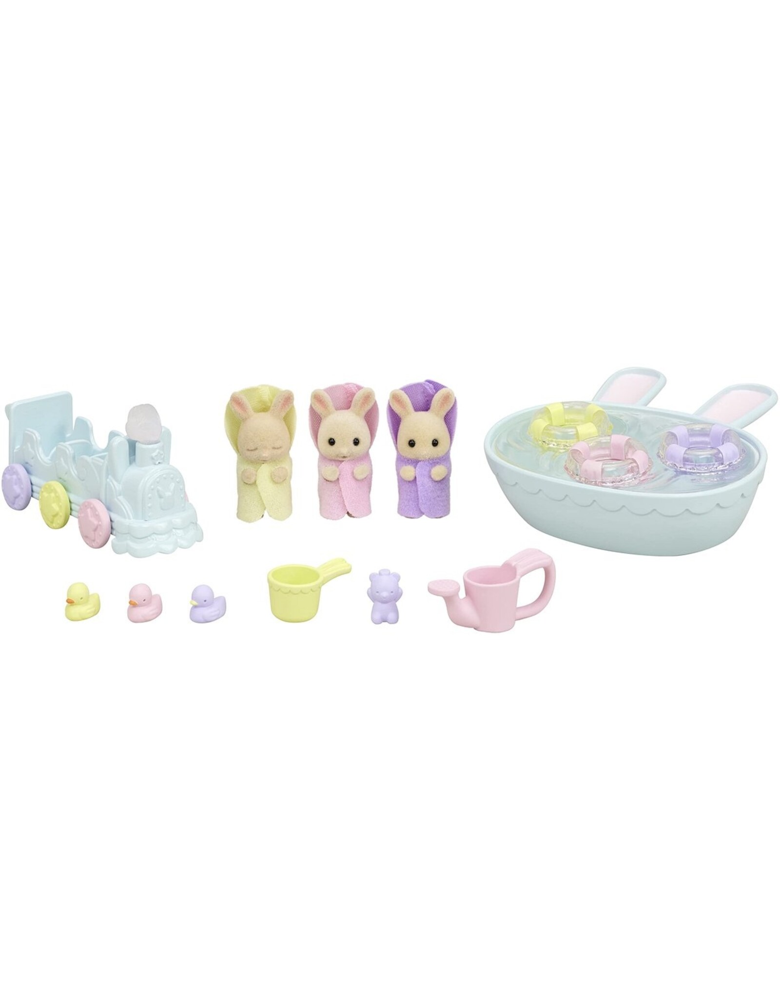 Sylvanian Families Drieling baby crème konijn badspeelset (5707)