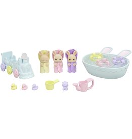 Sylvanian Families Drieling baby crème konijn badspeelset (5707)