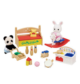 Sylvanian Families Speelkamer- Baby Panda & sneeuwwitkonijn (5709)