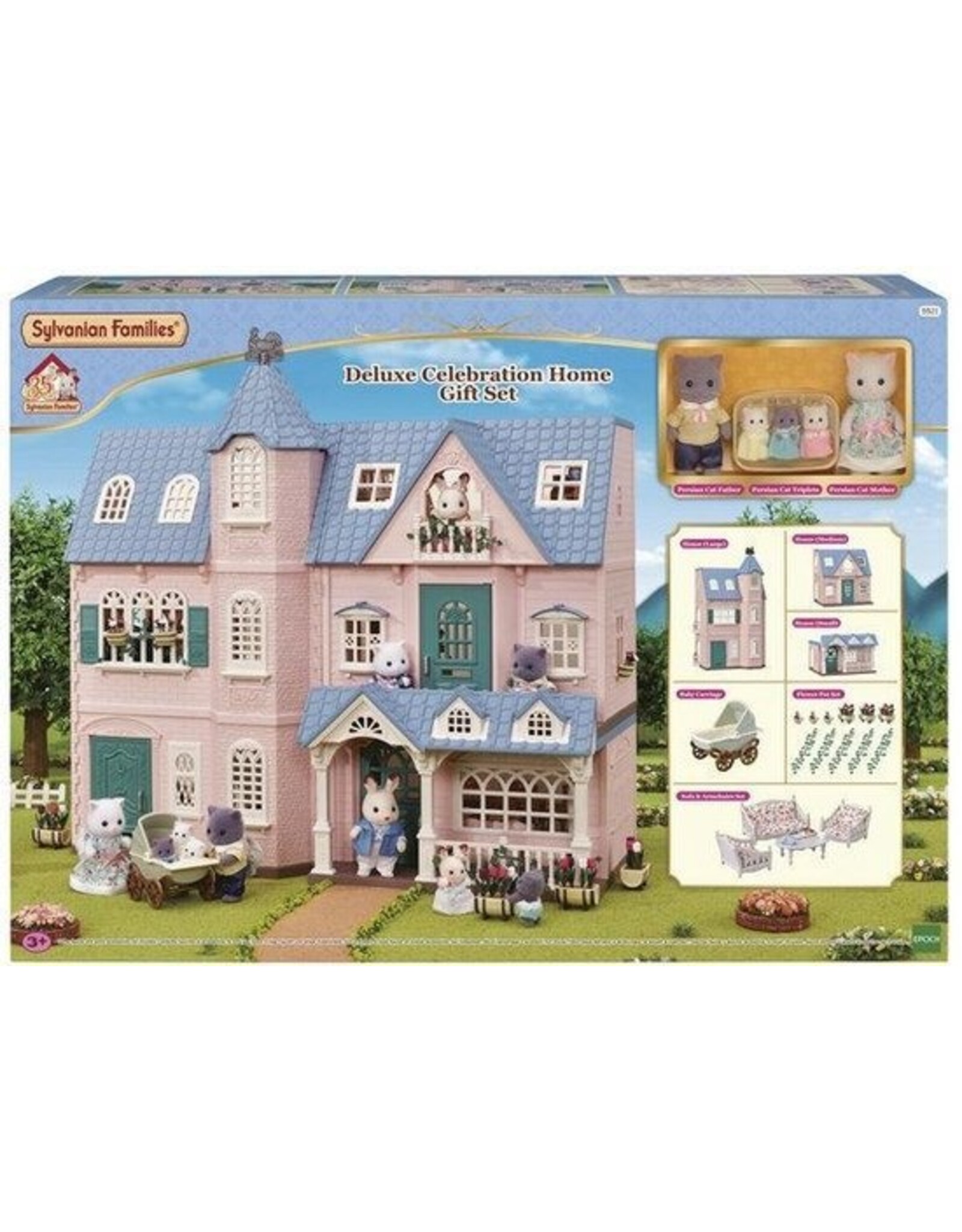 Sylvanian Families 3 huizen met accessoires Jubileum Set 35 jaar (5521)