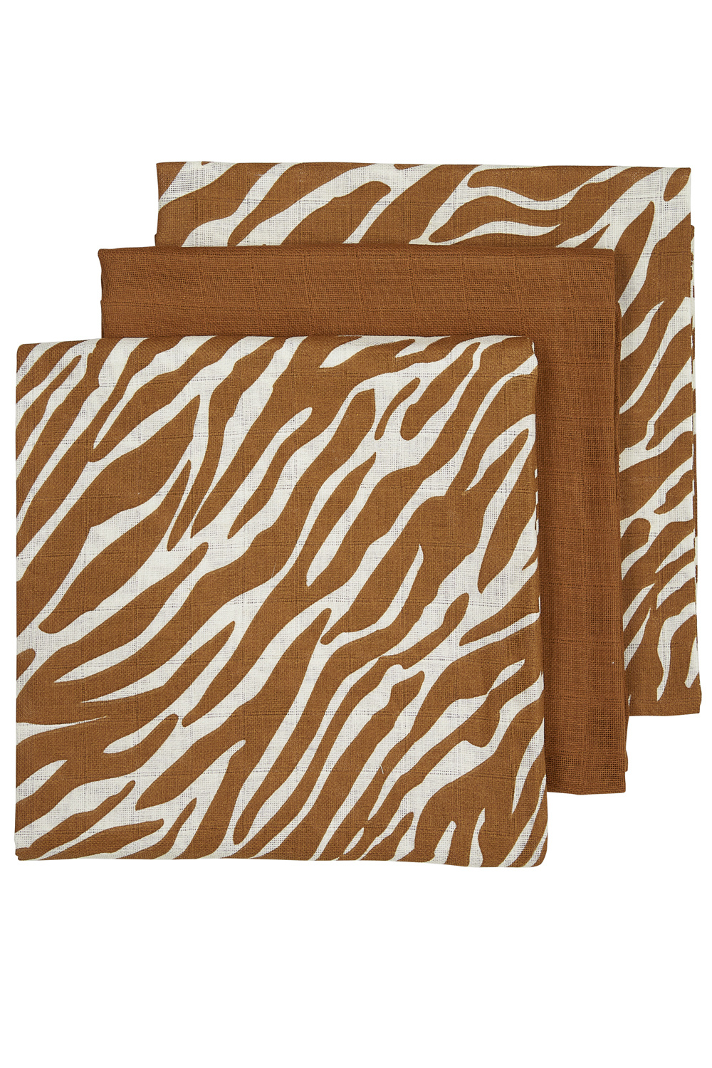 Hydrofiele Luiers 3-pack Zebra/Camel 70x70cm - Just Favorites