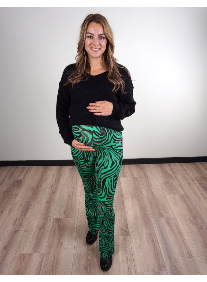 Soft Flare Legging Livia Zebra Groen