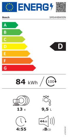 Bosch Bosch EXCLUSIV SMS4HBW00N - Vrijstaande vaatwasser