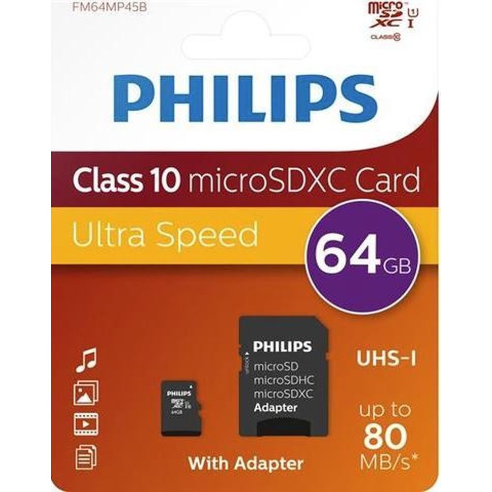 Rook ring Regulatie Philips 64GB Micro SDXC geheugenkaart - BoXXer