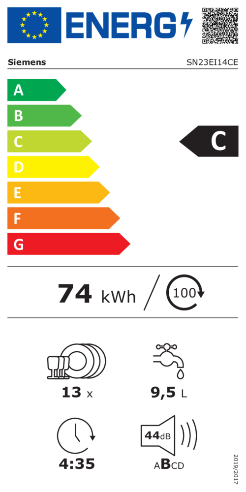Siemens Siemens SN23EI14CE - Vrijstaande vaatwasser