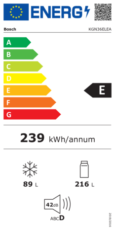 Bosch Bosch KGN36ELEA - Koel-vriescombinatie Bosch Bosch KGN36ELEA - Koel-vriescombinatie