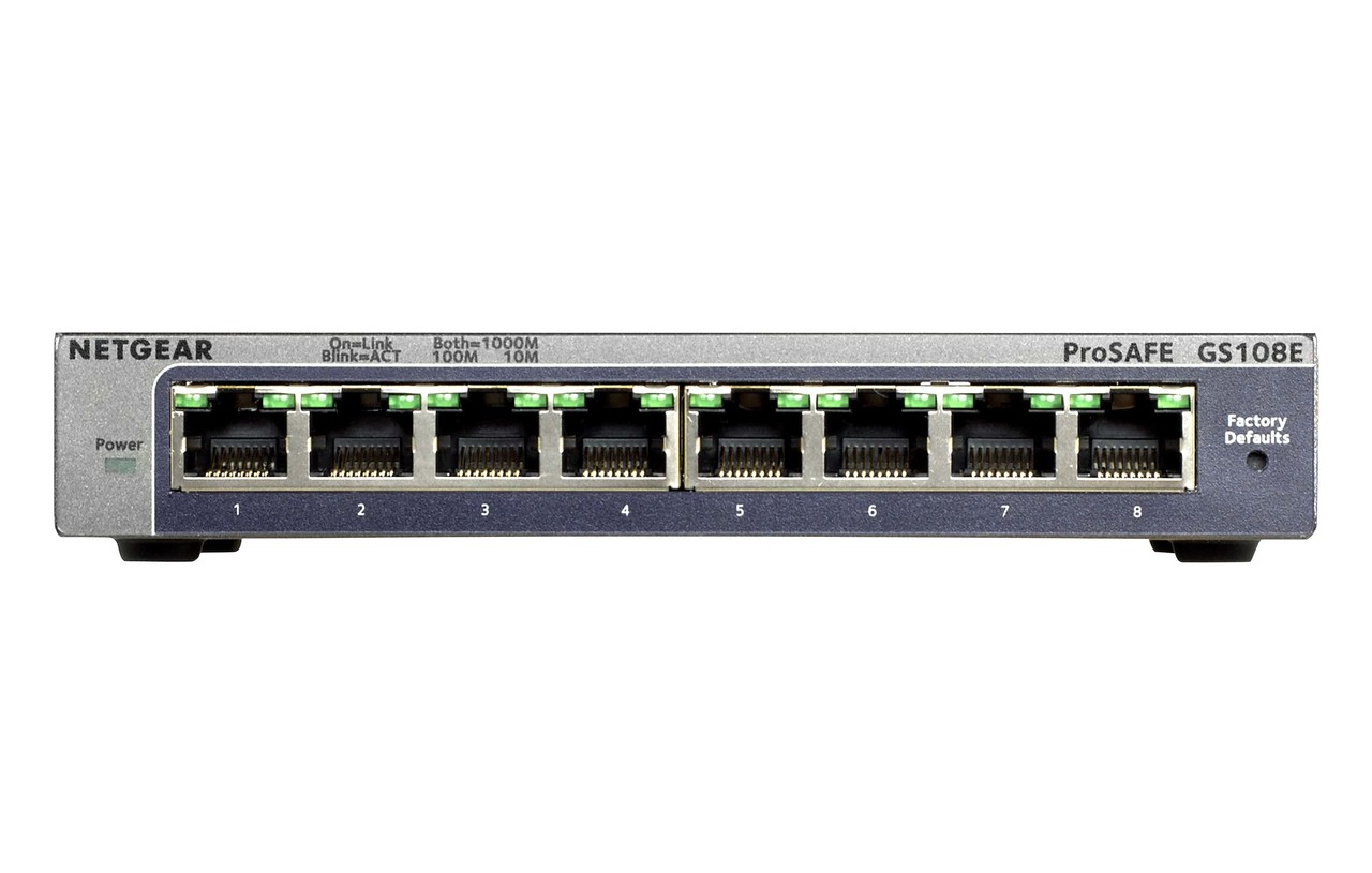 Netgear Netgear GS108E-300PES Netwerk switch - Netwerk switch Netgear Netgear GS108E-300PES Netwerk switch - Netwerk switch