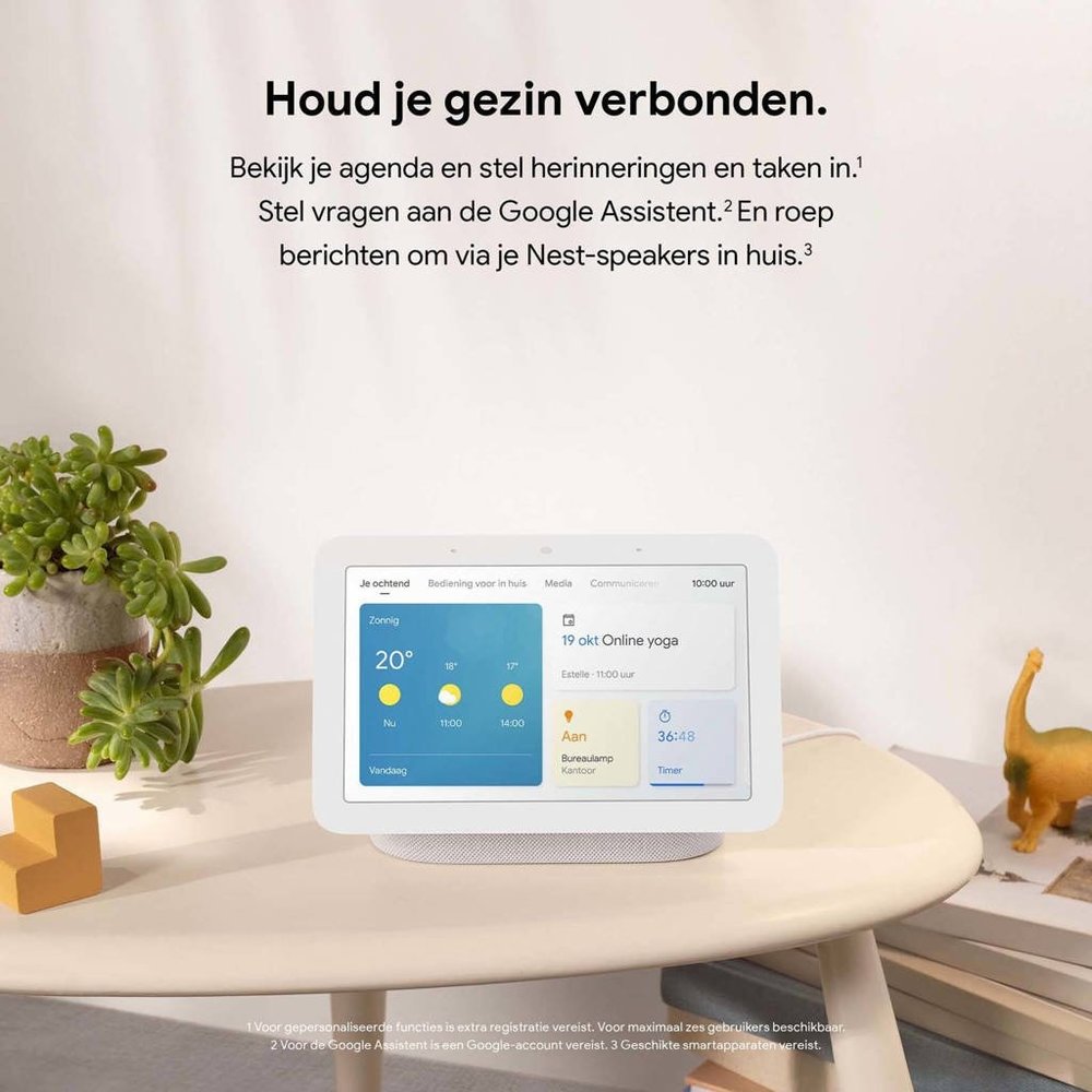 Google Google Nest Hub 2 Charcoal - Smart Home systeem Google Google Nest Hub 2 Charcoal - Smart Home systeem