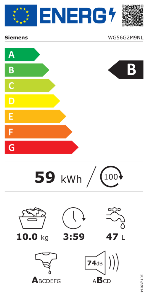 Siemens Siemens extraKlasse WG56G2M9NL - Wasmachine Siemens Siemens extraKlasse WG56G2M9NL - Wasmachine