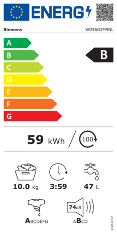 Siemens Siemens extraKlasse WG56G2M9NL - Wasmachine Siemens Siemens extraKlasse WG56G2M9NL - Wasmachine