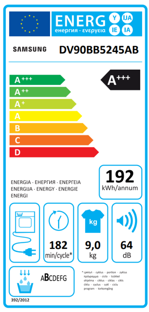 Samsung Samsung Bespoke 5000-serie DV90BB5245ABS2 - Warmtepompdroger Samsung Samsung Bespoke 5000-serie DV90BB5245ABS2 - Warmtepompdroger