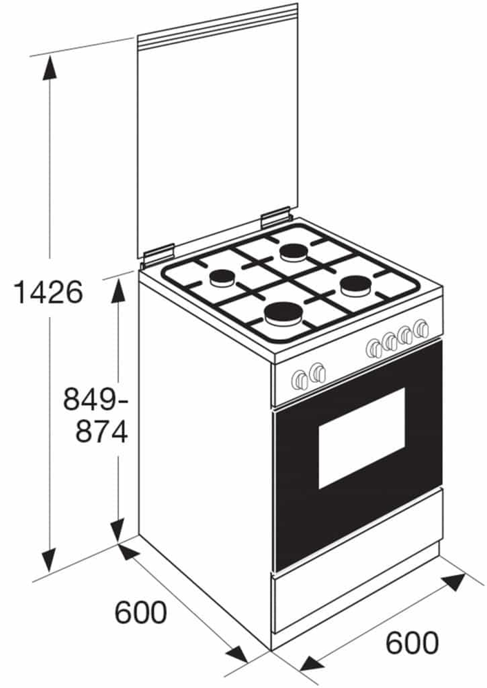 ETNA ETNA FGV160RVS - Elektrisch fornuis ETNA ETNA FGV160RVS - Elektrisch fornuis