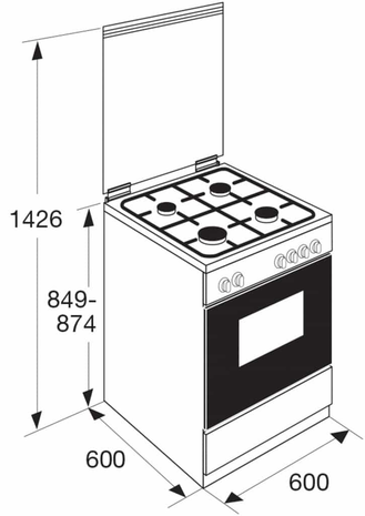 ETNA ETNA FGV160RVS - Elektrisch fornuis ETNA ETNA FGV160RVS - Elektrisch fornuis