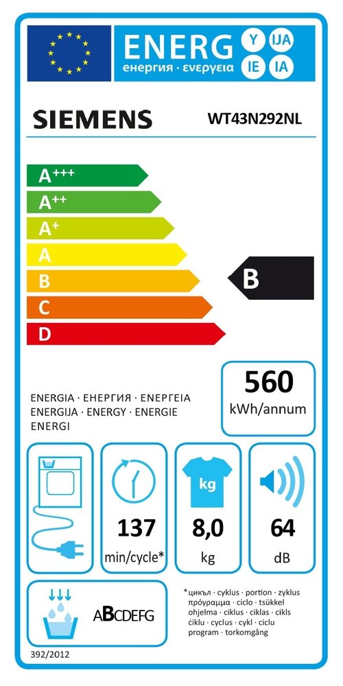 Siemens Siemens extraKlasse WT43N292NL - Condensdroger