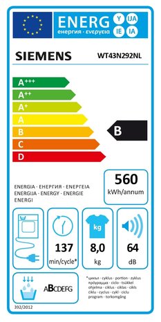 Siemens Siemens extraKlasse WT43N292NL - Condensdroger