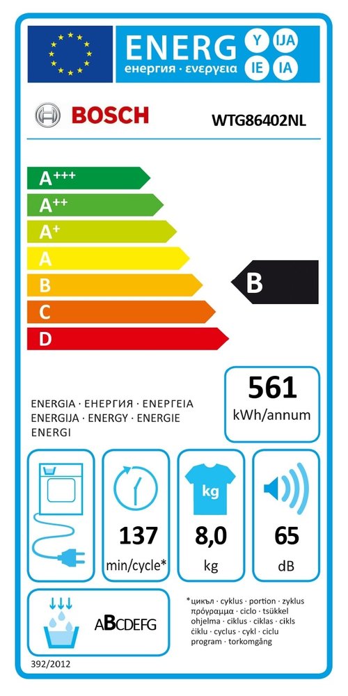 Bosch Bosch WTG86402NL - Condensdroger