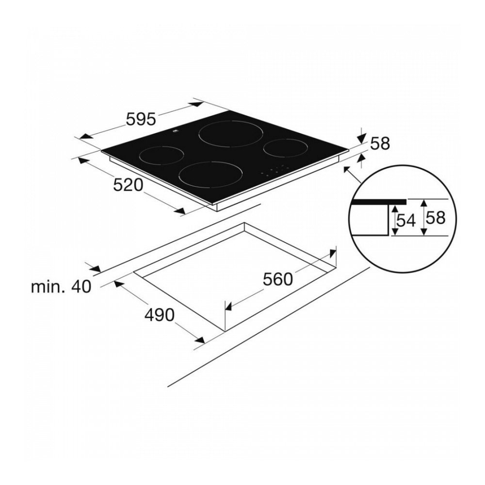 ETNA ETNA KI259ZT - Inductiekookplaat