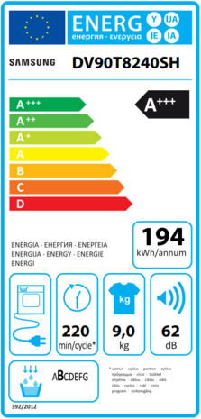 Samsung Samsung 8000 serie DV90T8240SH - Warmtepompdroger Samsung Samsung 8000 serie DV90T8240SH - Warmtepompdroger