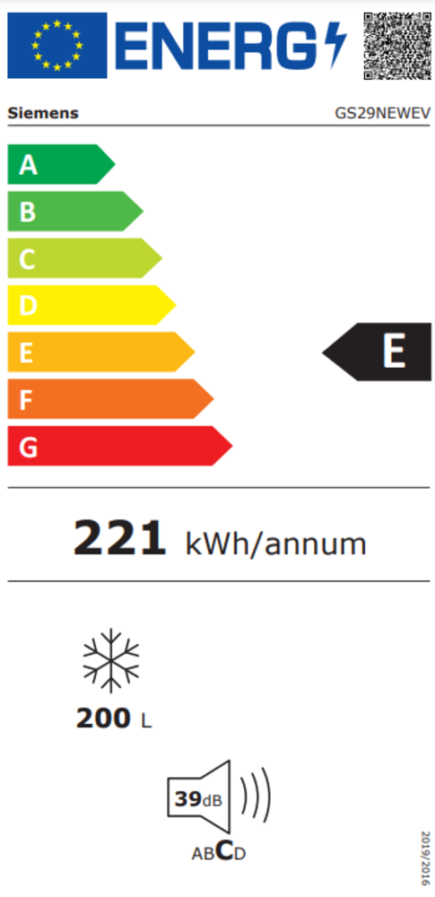 Siemens Siemens extraKlasse GS29NEWEV - Vrieskast Siemens Siemens extraKlasse GS29NEWEV - Vrieskast