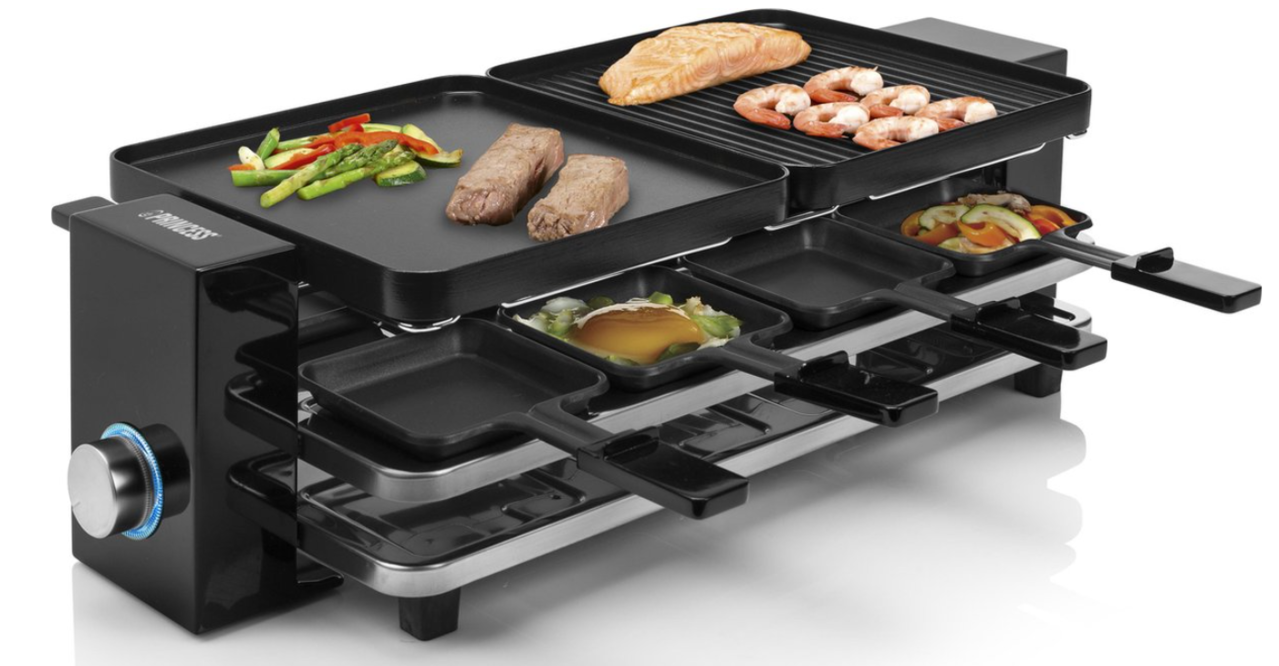 Princess Princess 162925 Raclette Piano Black 8 - Gourmetset Princess Princess 162925 Raclette Piano Black 8 - Gourmetset