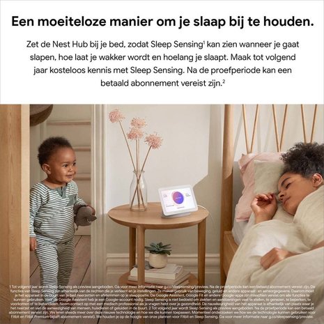 Google Google Nest Hub 2 Chalk - Smart Home systeem Google Google Nest Hub 2 Chalk - Smart Home systeem