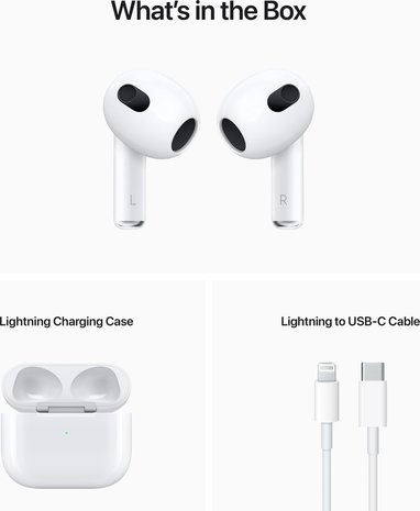 Apple Apple airpods 3 (2022) - Draadloze oordopjes Apple Apple airpods 3 (2022) - Draadloze oordopjes