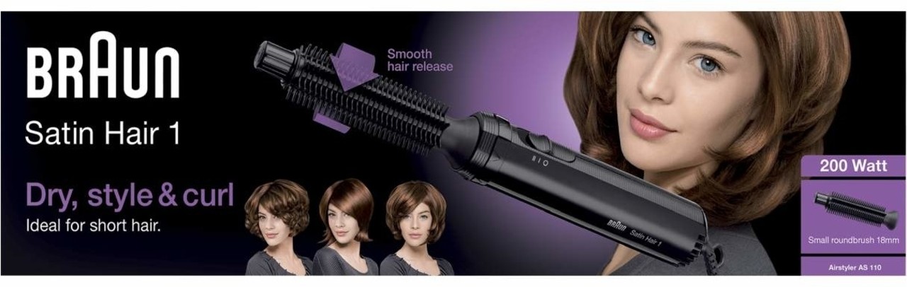 Braun Braun AS110 Satin Hair 1 Zwart - Krulborstel