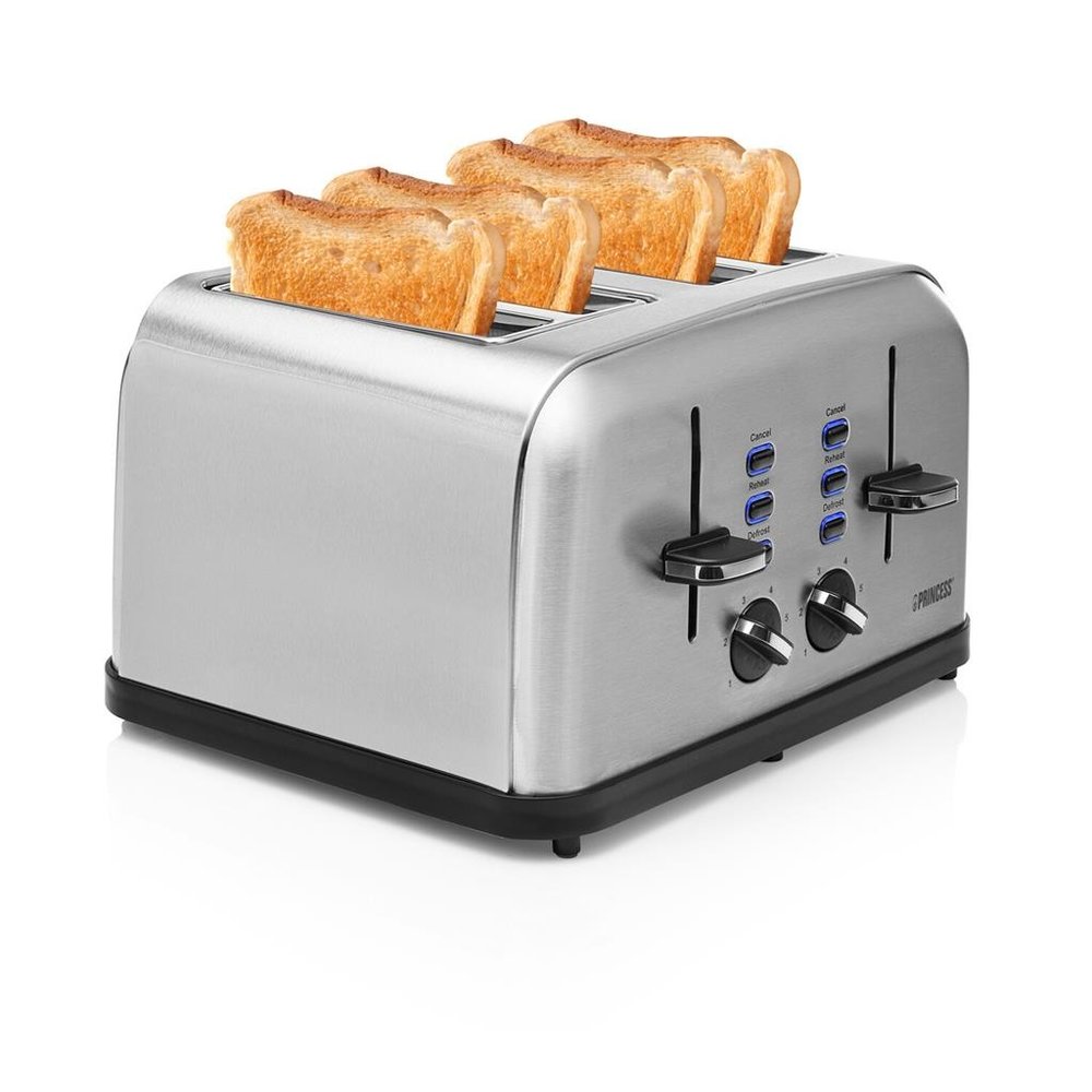 Princess Princess Toaster Steel Style 4 142355 - Broodrooster Princess Princess Toaster Steel Style 4 142355 - Broodrooster