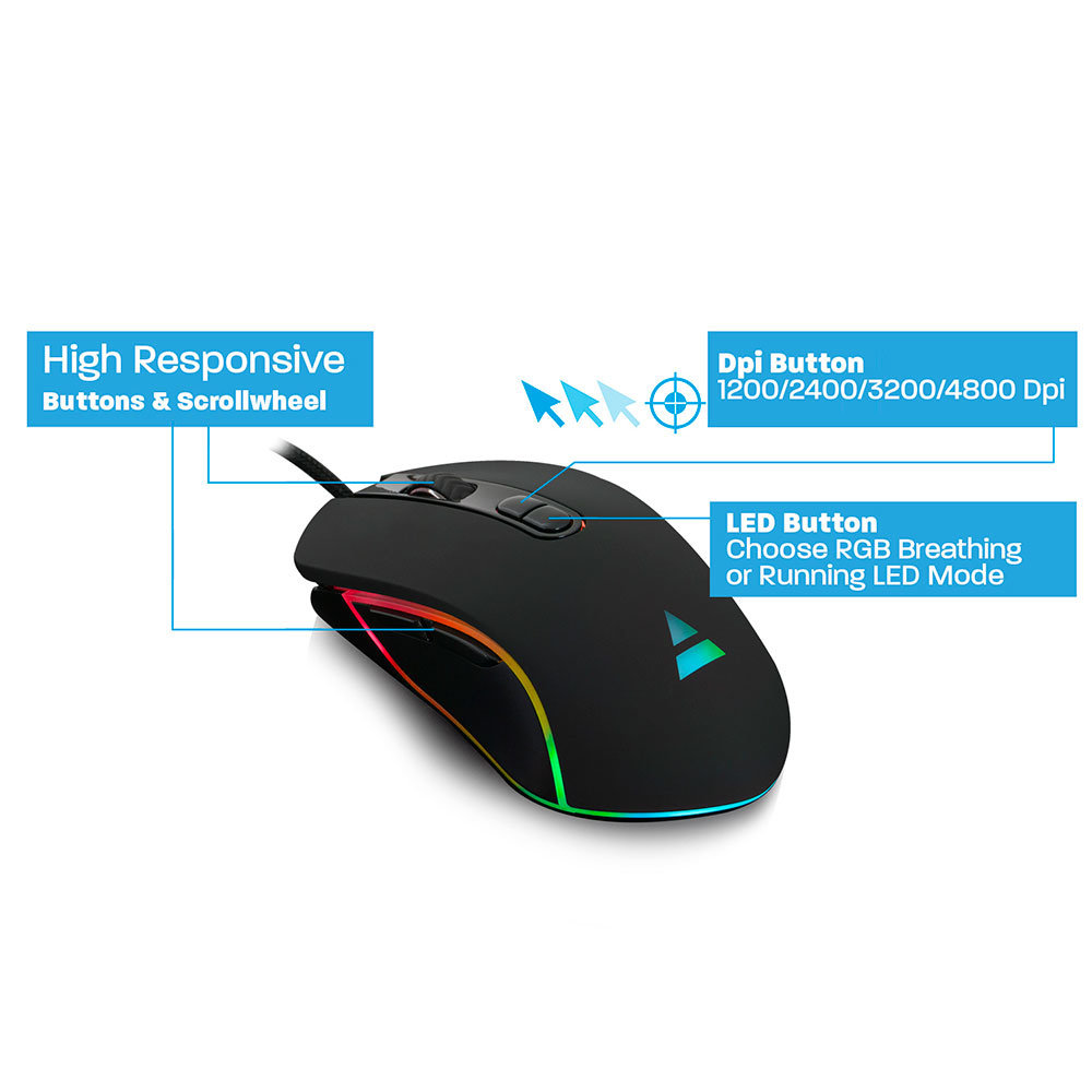 Ewent Ewent Play PL3301 RGB - Gaming Muis Ewent Ewent Play PL3301 RGB - Gaming Muis