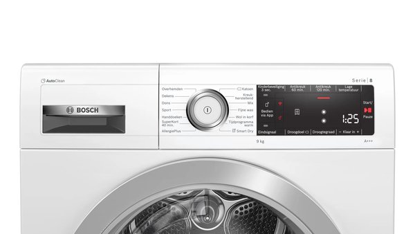 Bosch Bosch EXCLUSIV WTXH8M90NL - Warmtepompdroger Bosch Bosch EXCLUSIV WTXH8M90NL - Warmtepompdroger