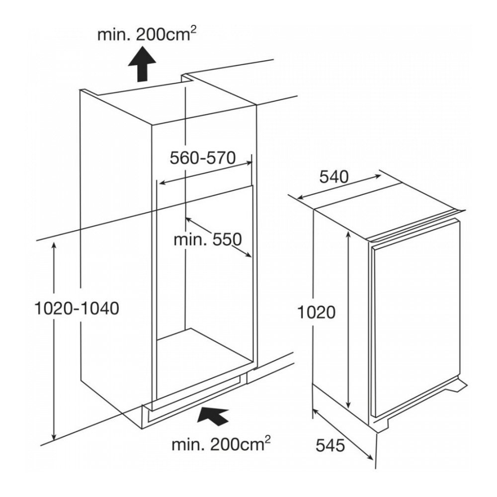 ETNA ETNA KKD4102 - Inbouw koelkast ETNA ETNA KKD4102 - Inbouw koelkast