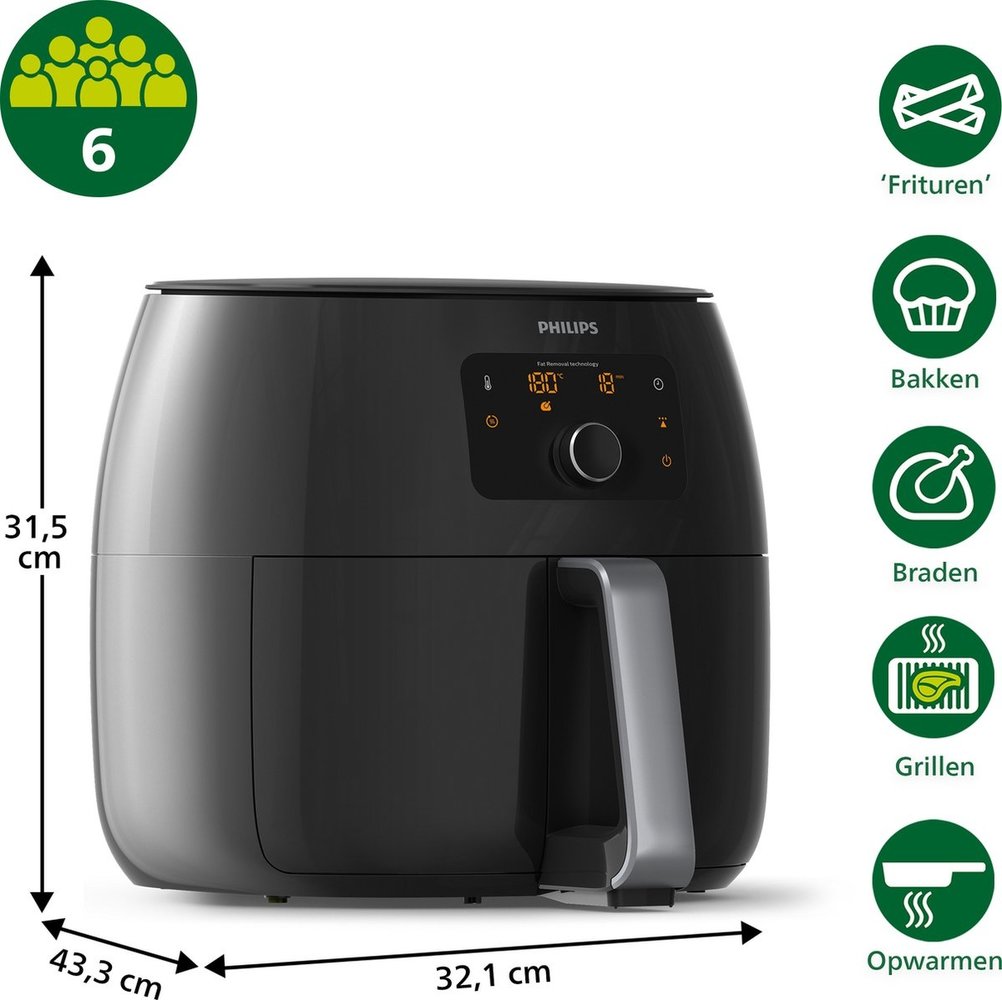 Philips  Philips Avance HD9650/90 Airfryer XXL - Hetelucht friteuse
