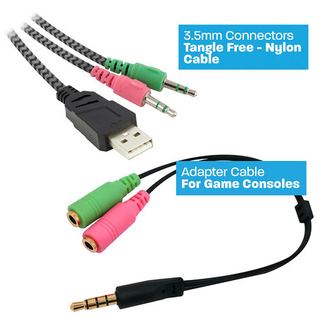 Ewent  Ewent Play PL3321 (Zwart) - Gaming headset