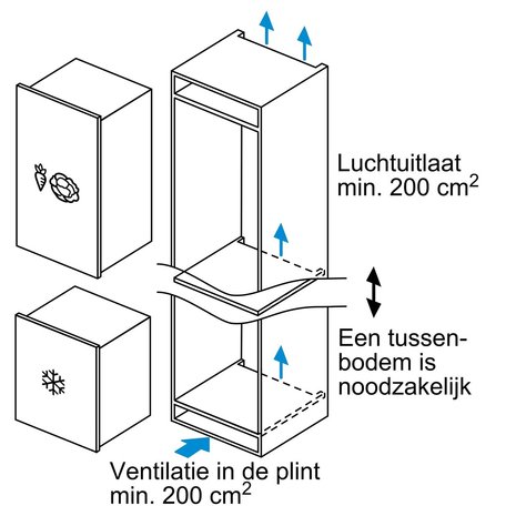 Bosch Bosch GIV21AFE0 - Inbouw vriezer Bosch Bosch GIV21AFE0 - Inbouw vriezer