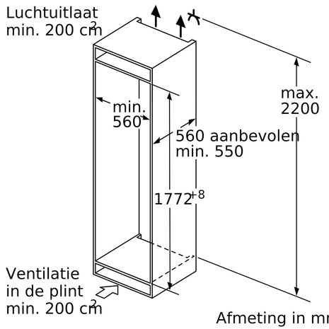 Bosch Bosch GIN81AEF0 - Inbouw vriezer