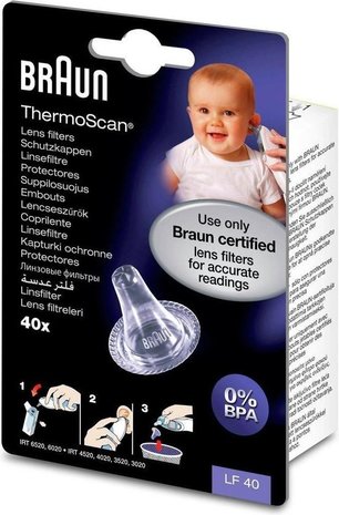 Braun Braun LF40 Navulset Lensfilters oorthermometer - Lichaamsthermometer Braun Braun LF40 Navulset Lensfilters oorthermometer - Lichaamsthermometer