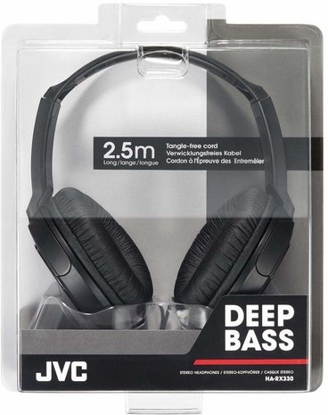 JVC JVC HA-RX330-E (Zwart) - Over-ear koptelefoon JVC JVC HA-RX330-E (Zwart) - Over-ear koptelefoon