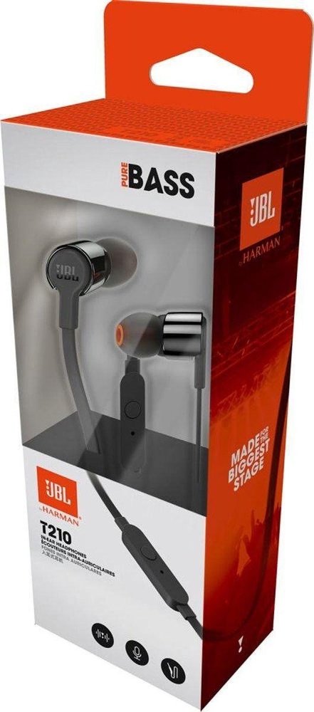 JBL JBL T210 zwart In-Ear oordopjes - Oordopjes JBL JBL T210 zwart In-Ear oordopjes - Oordopjes