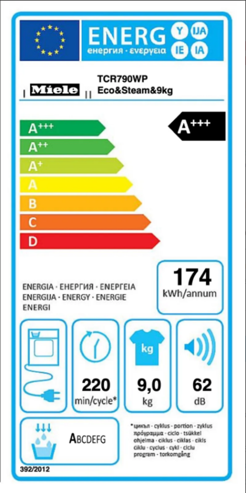 Miele Miele Eco & Steam TCR 790 WP - Warmtepompdroger Miele Miele Eco & Steam TCR 790 WP - Warmtepompdroger