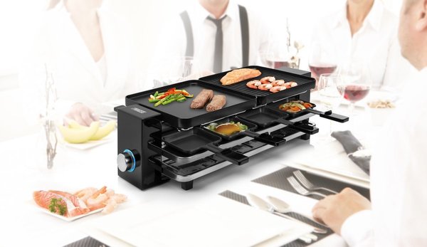 Princess Princess 162925 Raclette Piano Black 8 - Gourmetset Princess Princess 162925 Raclette Piano Black 8 - Gourmetset