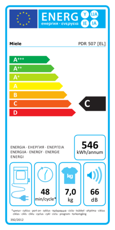 Miele Miele PDR 507 EL LW - Afvoerdroger