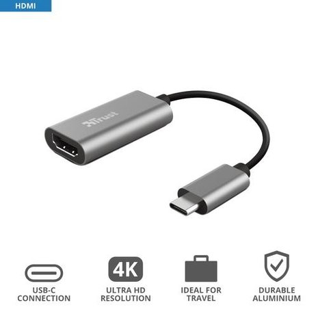Trust Trust Dalyx USB-C naar HDMI - Adapter Trust Trust Dalyx USB-C naar HDMI - Adapter